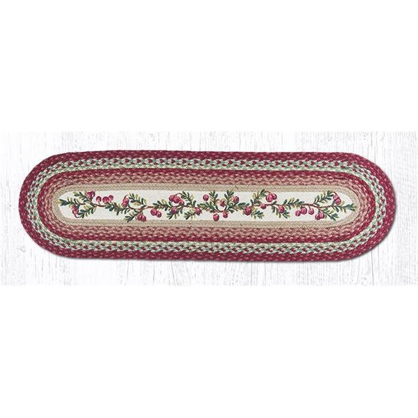 H2H 13 x 36 in. Cranberries Printed Oval Patch Runner H22548583